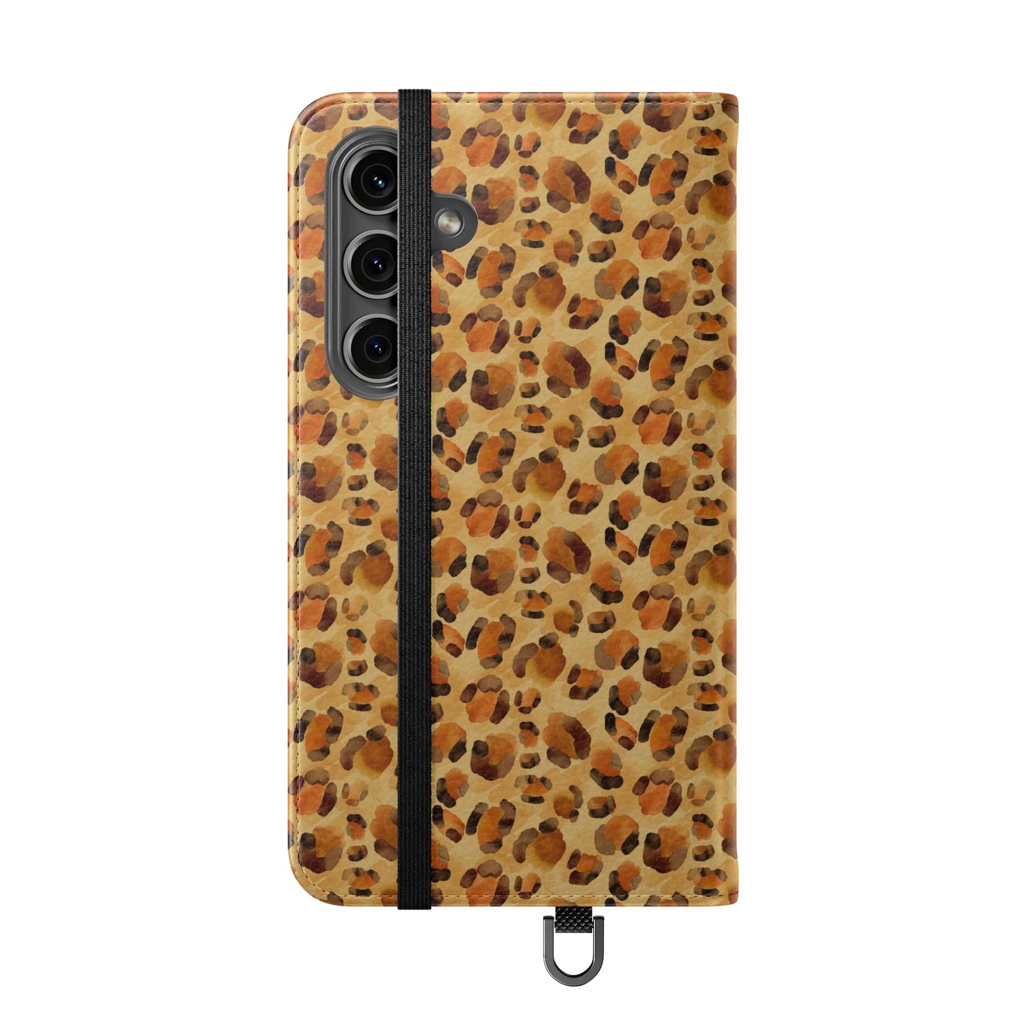 Leopard Print Flip Phone Case — Cardholder Wallet Folio