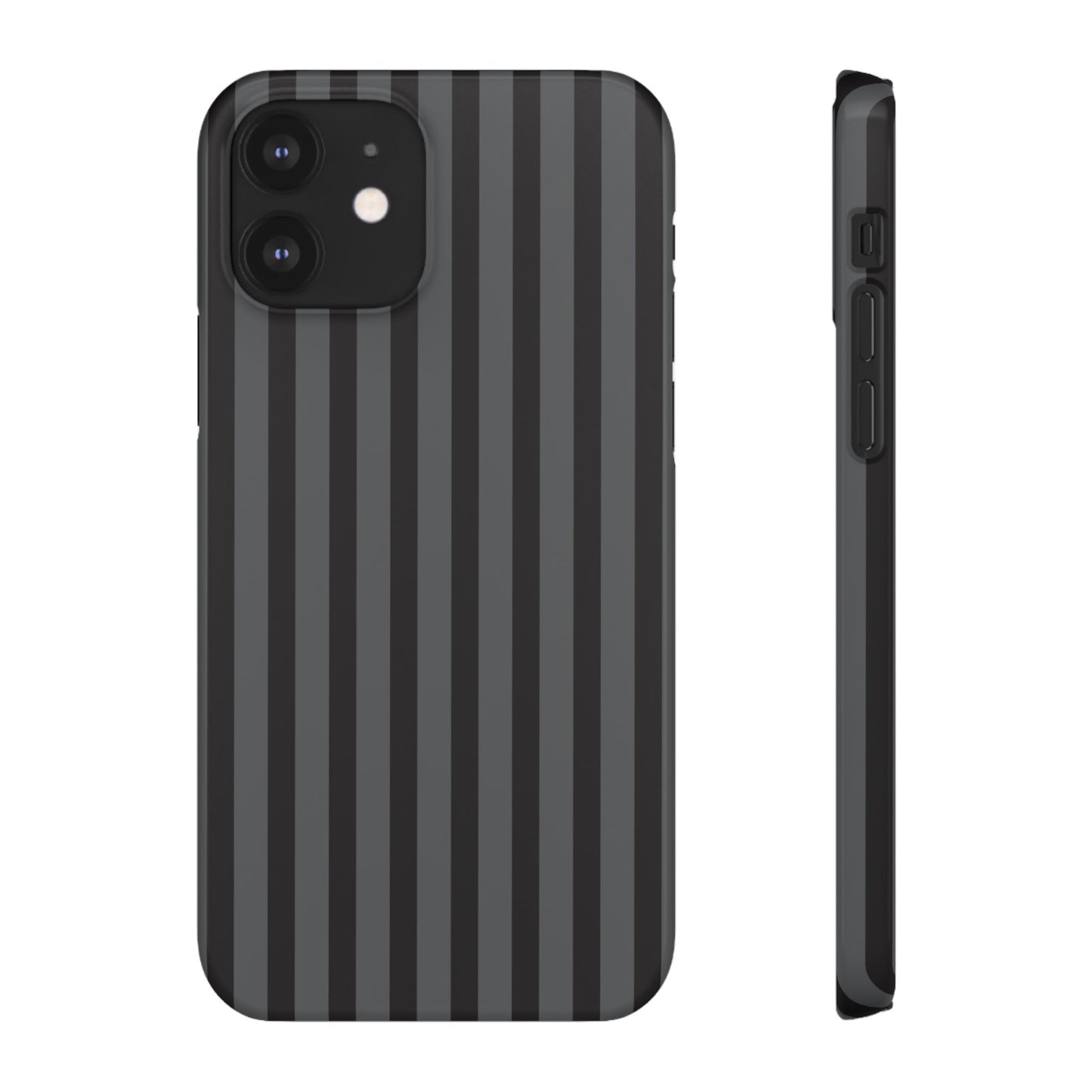 Black Vertical Stripe Snap Phone Case – Slim Protective Cover