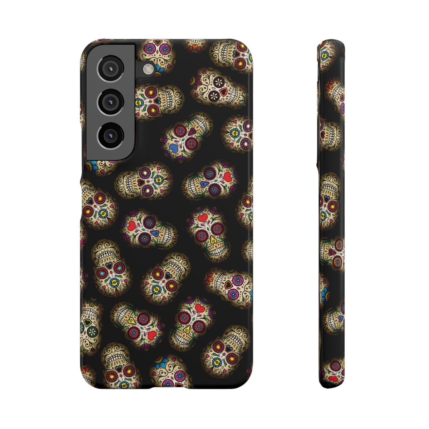 Sugar Skull — Day of the Dead Floral Slim Case for Apple iPhone, Samsung Galaxy and Google Pixel.