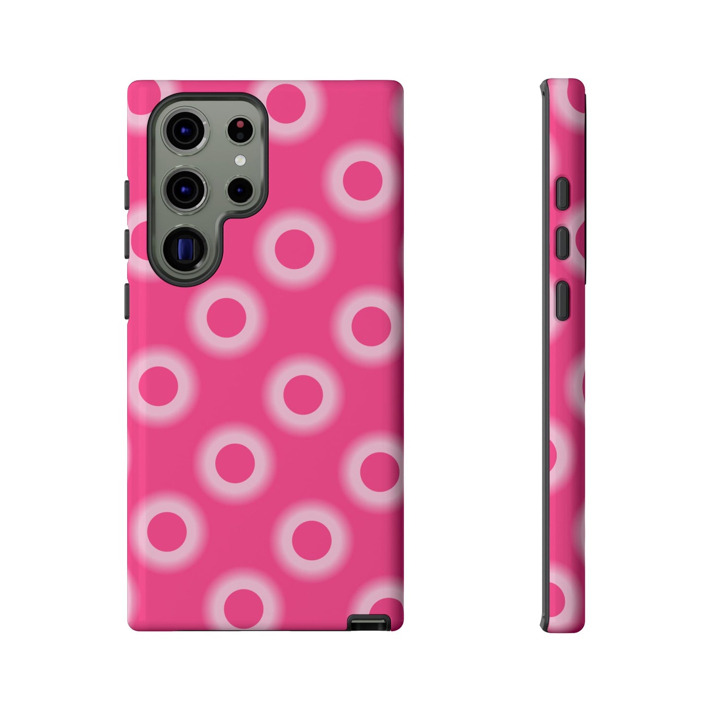 Pink Retro Dot Tough Phone Case