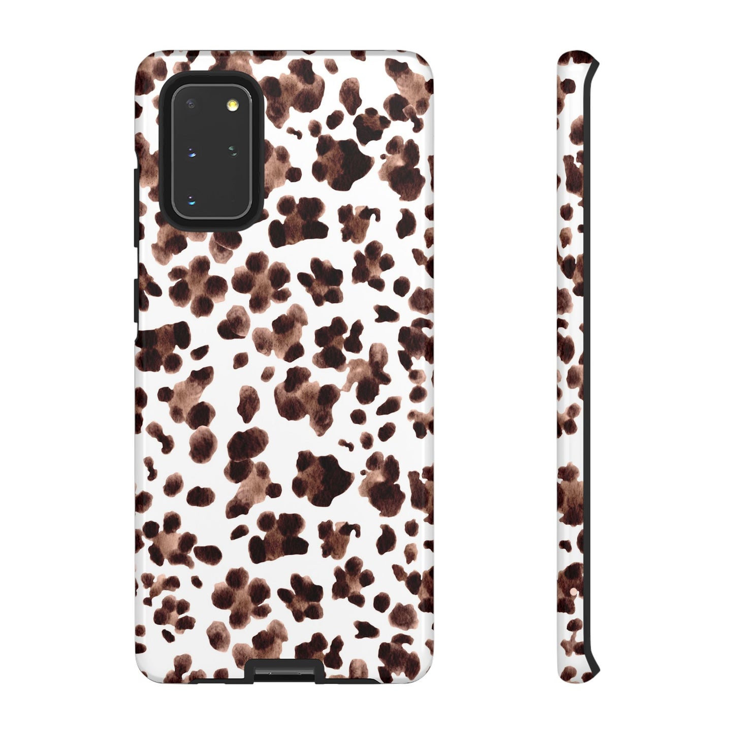 Brown Cowhide Print Phone Case — Tough Protective iPhone Cover
