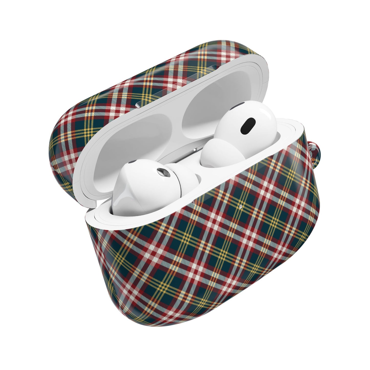 Yellow, Red and Green Tartan AirPod Case — Classic Yellow, Red and Green Plaid Protective Cover