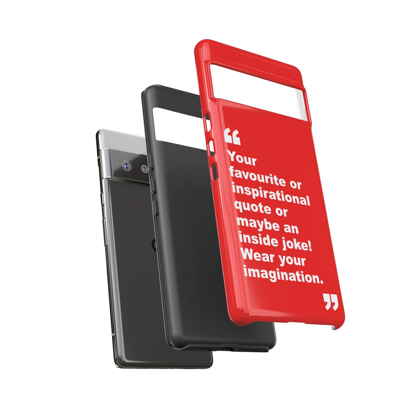 Personalised Inspirational Quote Tough Phone Case — Customizable Text Design