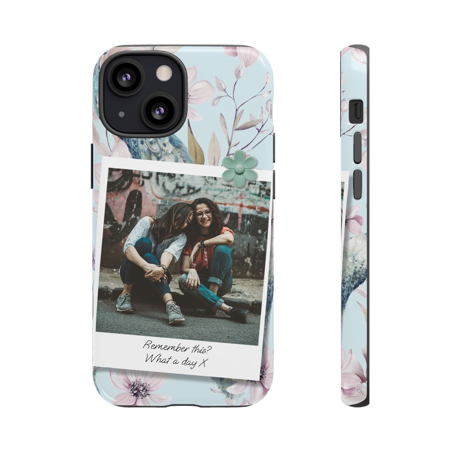 Single Image Personalised Floral Photo Tough Case for Apple iPhone, Samsung Galaxy and Google Pixel.