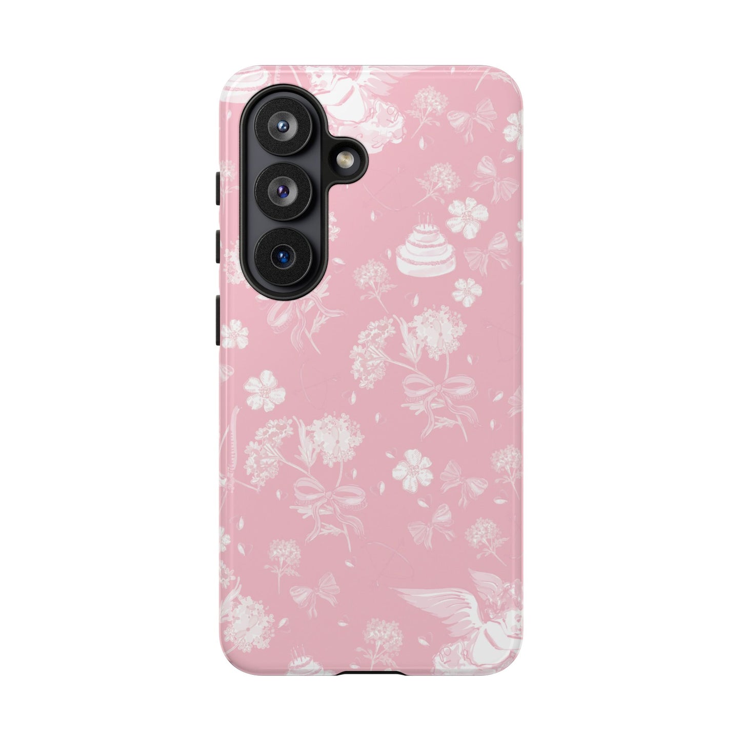 Floral Pink Tough Phone Case – Lightweight Protective Cover