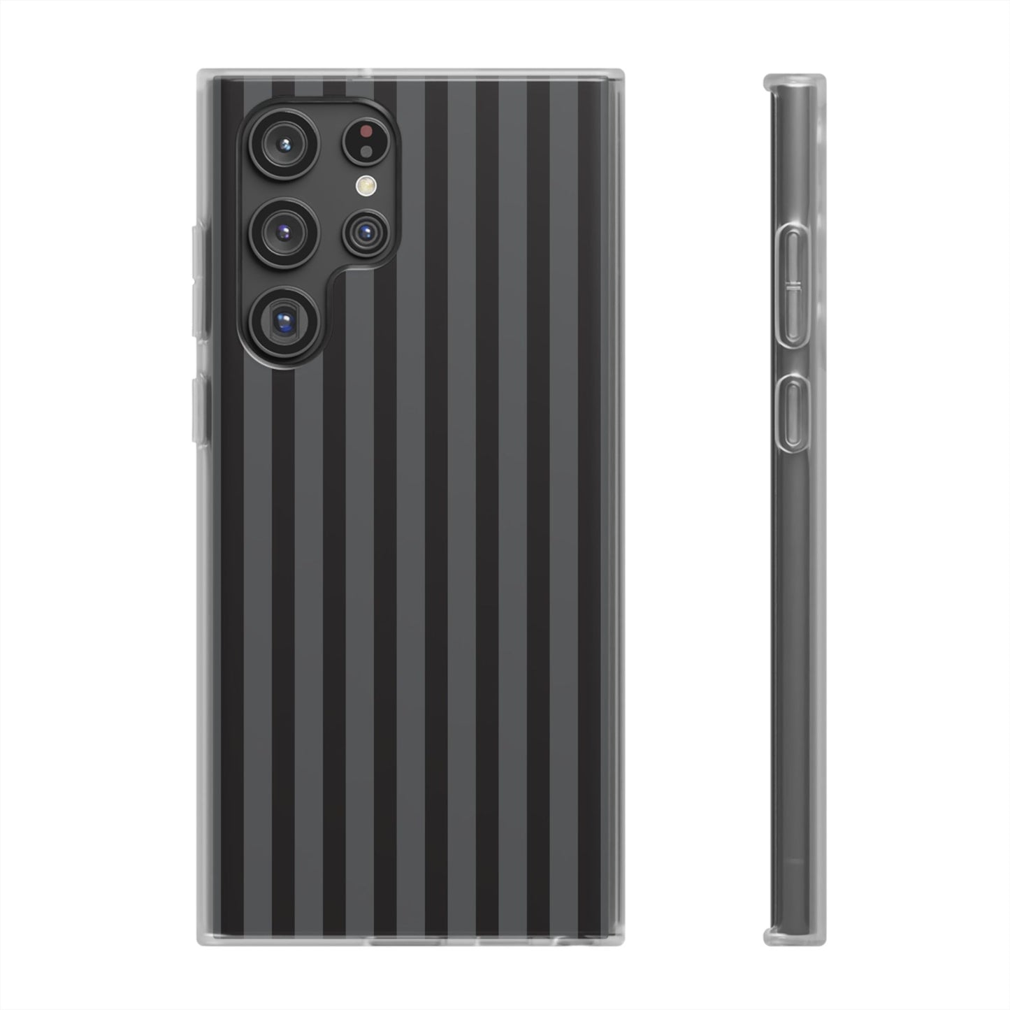 Black Stripe Flexible Phone Case for Apple iPhone, Samsung Galaxy.