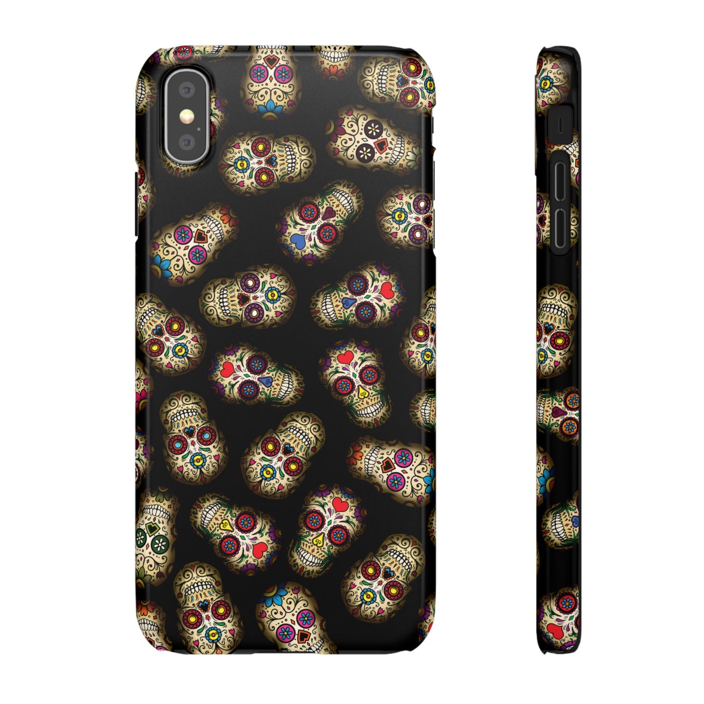 Sugar Skull — Day of the Dead Floral Slim Case for Apple iPhone, Samsung Galaxy and Google Pixel.