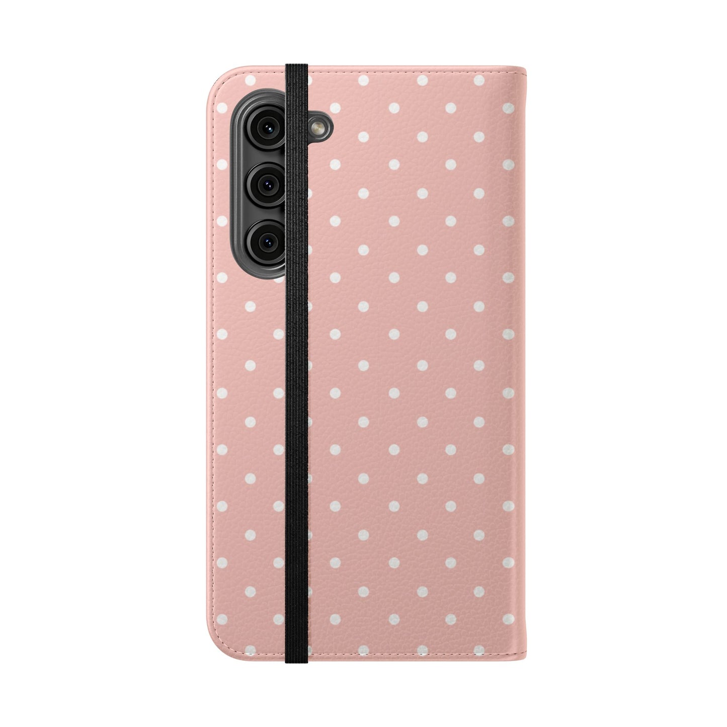 Polka Dot Flip Phone Case — Pastel Pink Polka Dot Wallet Cover