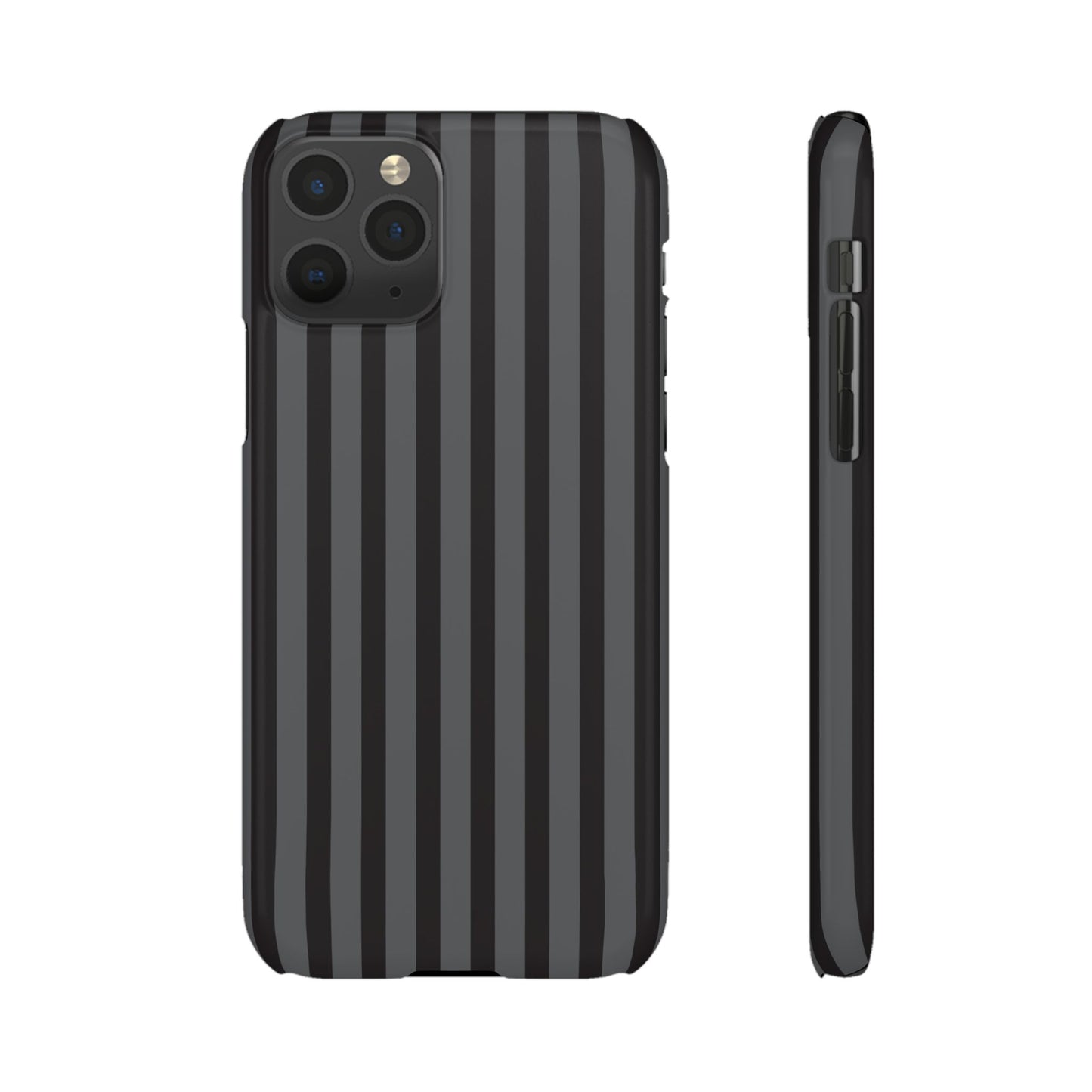 Black Vertical Stripe Snap Phone Case – Slim Protective Cover