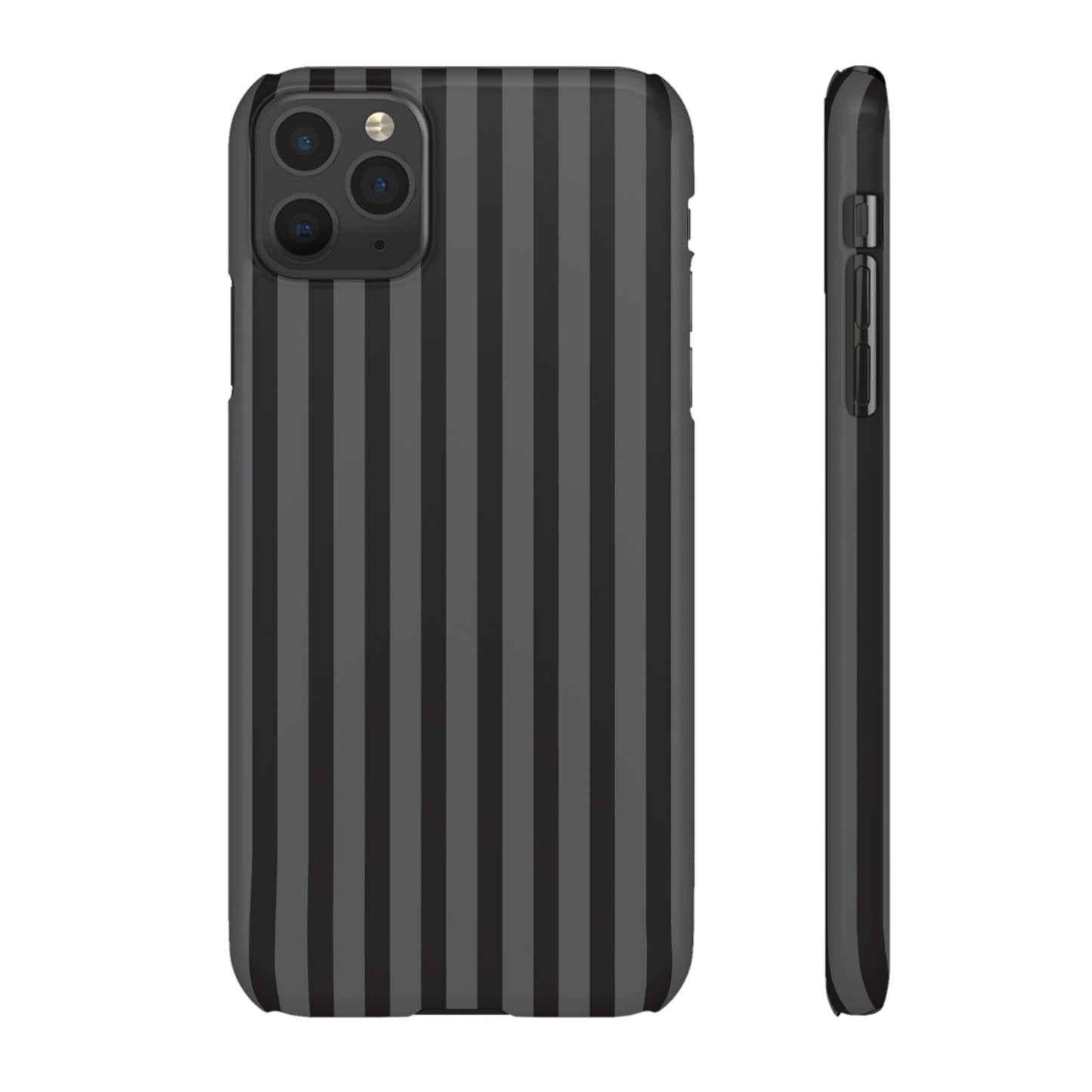 Black Vertical Stripe Snap Phone Case – Slim Protective Cover