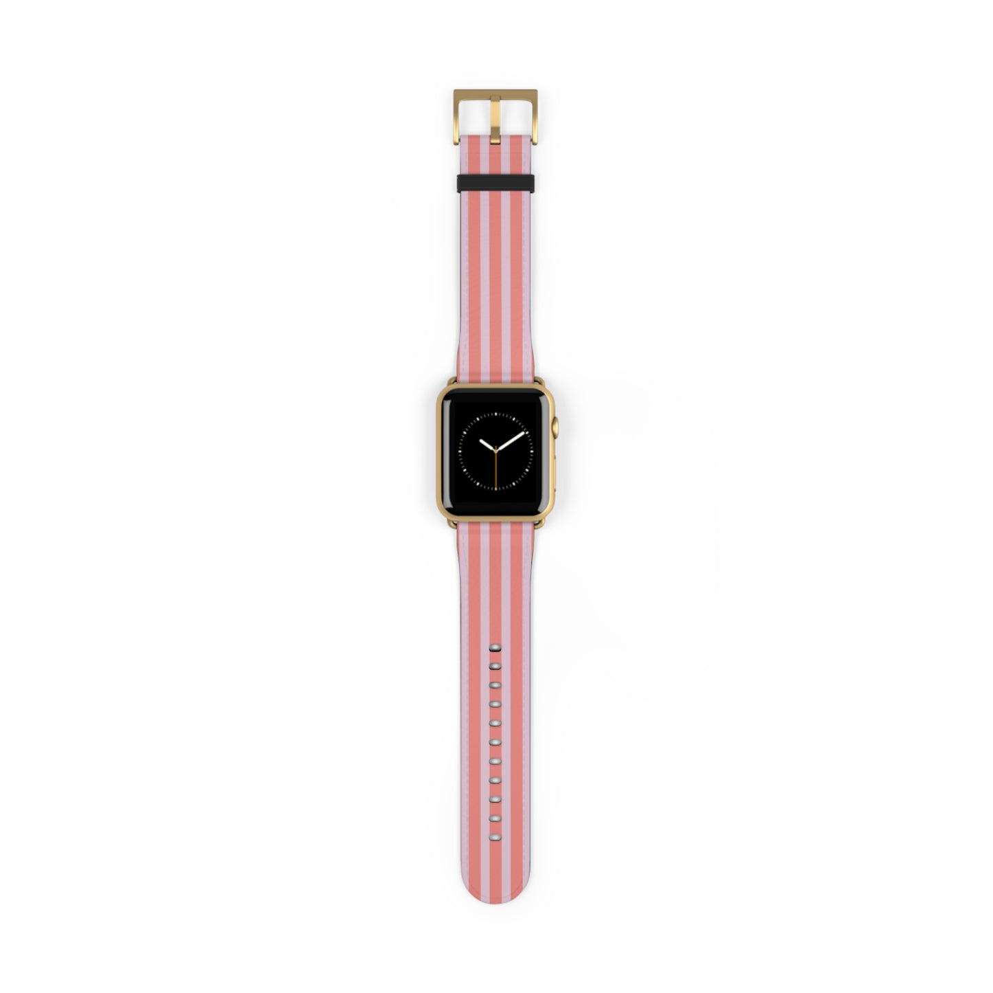 Pink Striped Silicone Watch Band – Slim Fashion Apple Watch Strap