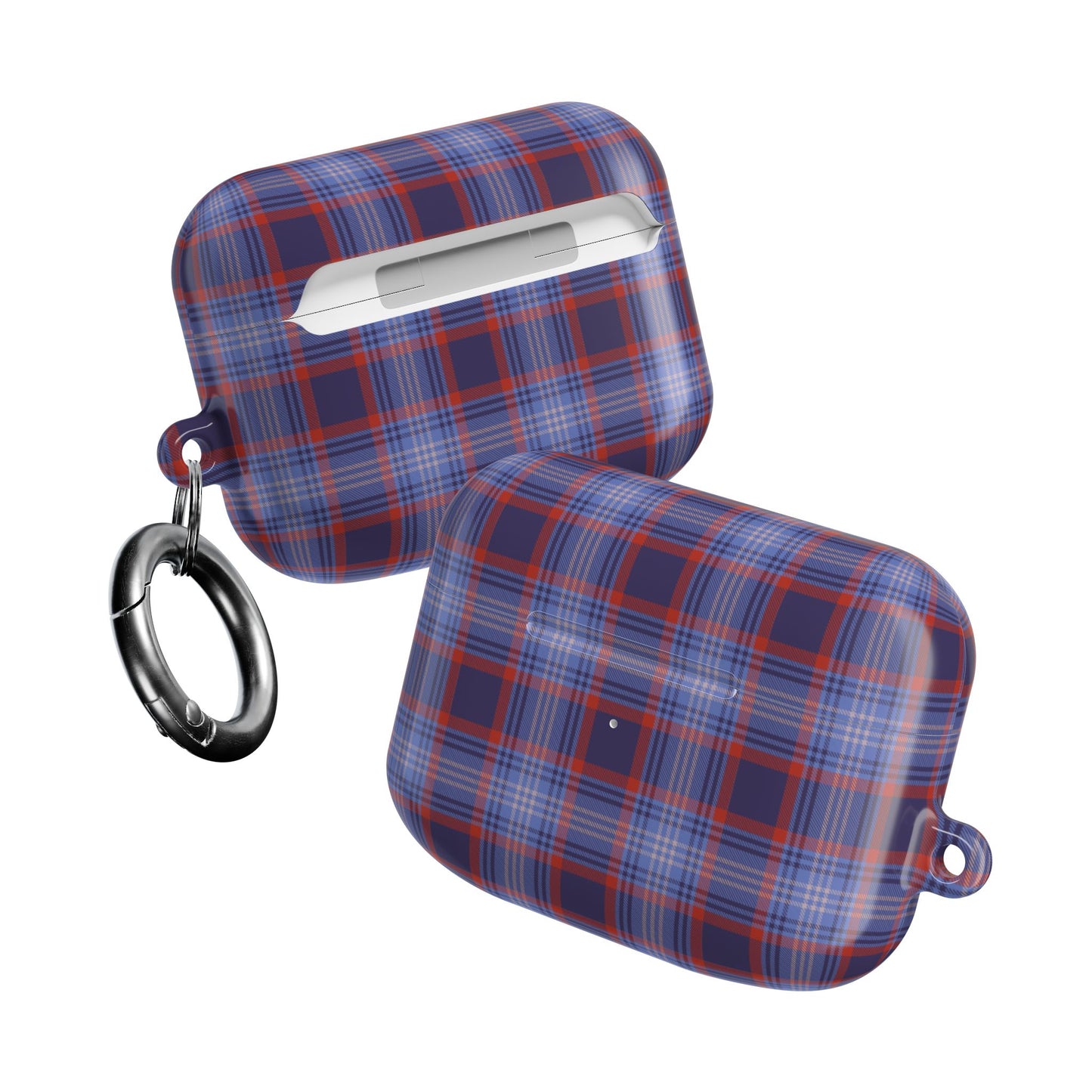 Red and Blue Tartan AirPod Case — Classic Red Blue Plaid Protective Cover