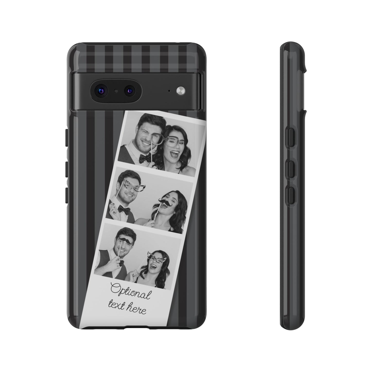 Customisable Three Image Retro Photobooth Design Tough Case for Apple iPhone, Samsung Galaxy and Google Pixel.