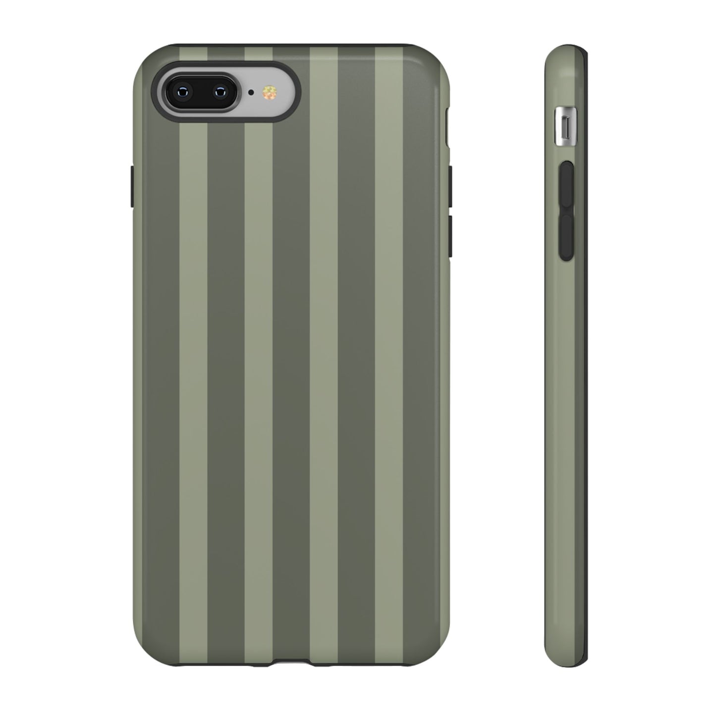 Olive Striped Tough Phone Case — Durable Military-Inspired Protective Cover