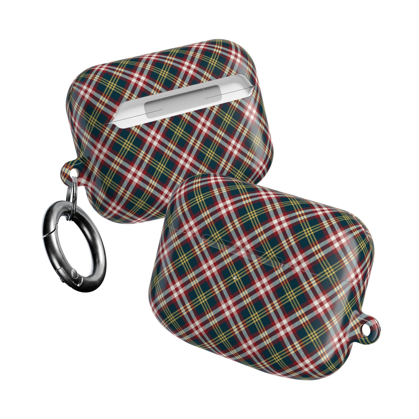 Yellow, Red and Green Tartan AirPod Case — Classic Yellow, Red and Green Plaid Protective Cover