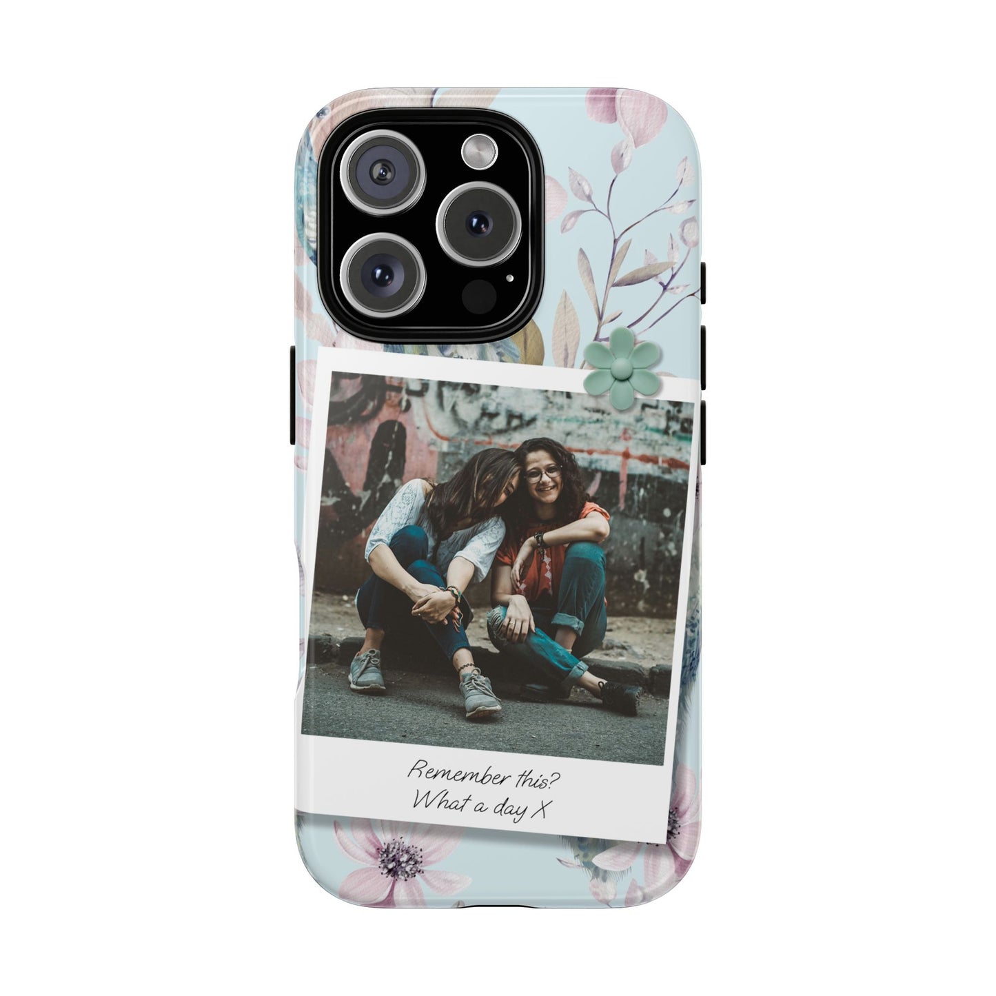 Single Image Personalised Floral Photo Tough Case for Apple iPhone, Samsung Galaxy and Google Pixel.