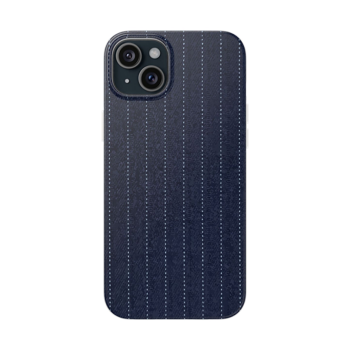 Navy Pinstripe Flexi Phone Case for Apple iPhone, Samsung Galaxy.