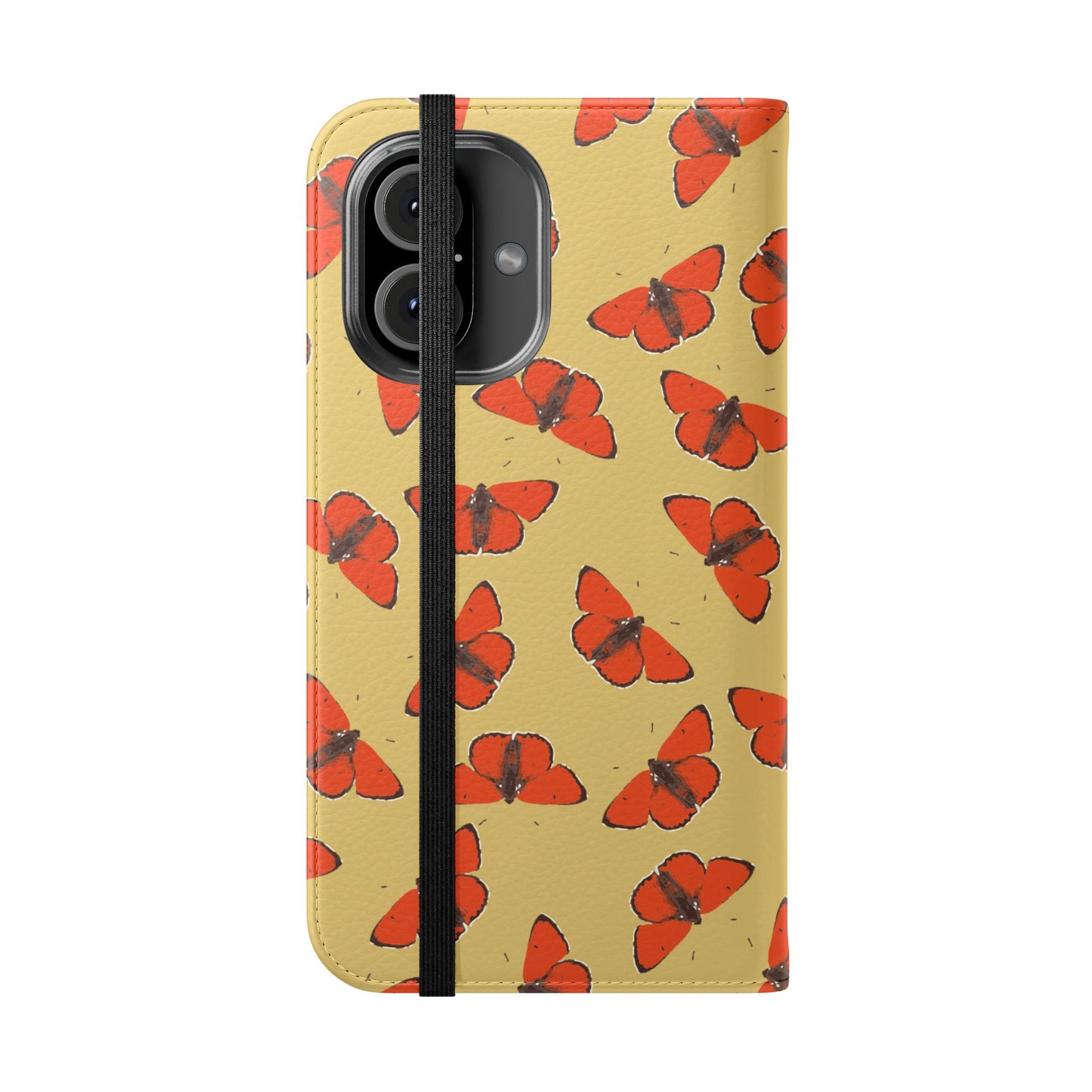 Red Butterflies Flip Phone Case — Flip Wallet Cover