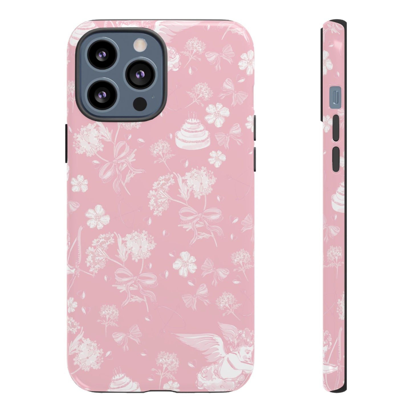 Floral Pink Tough Phone Case – Lightweight Protective Cover