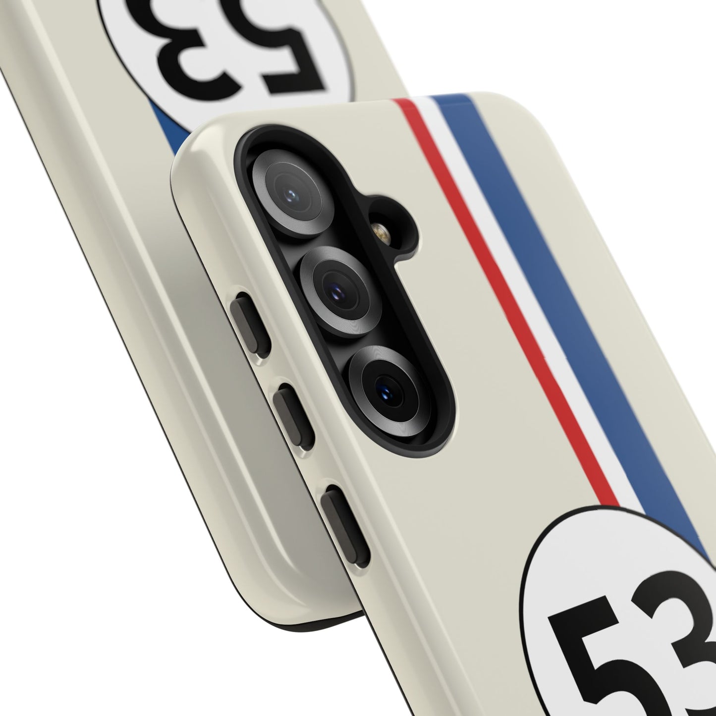 Racing Stripe Personalised Number Tough Phone Case for Apple iPhone, Samsung Galaxy and Google Pixel.