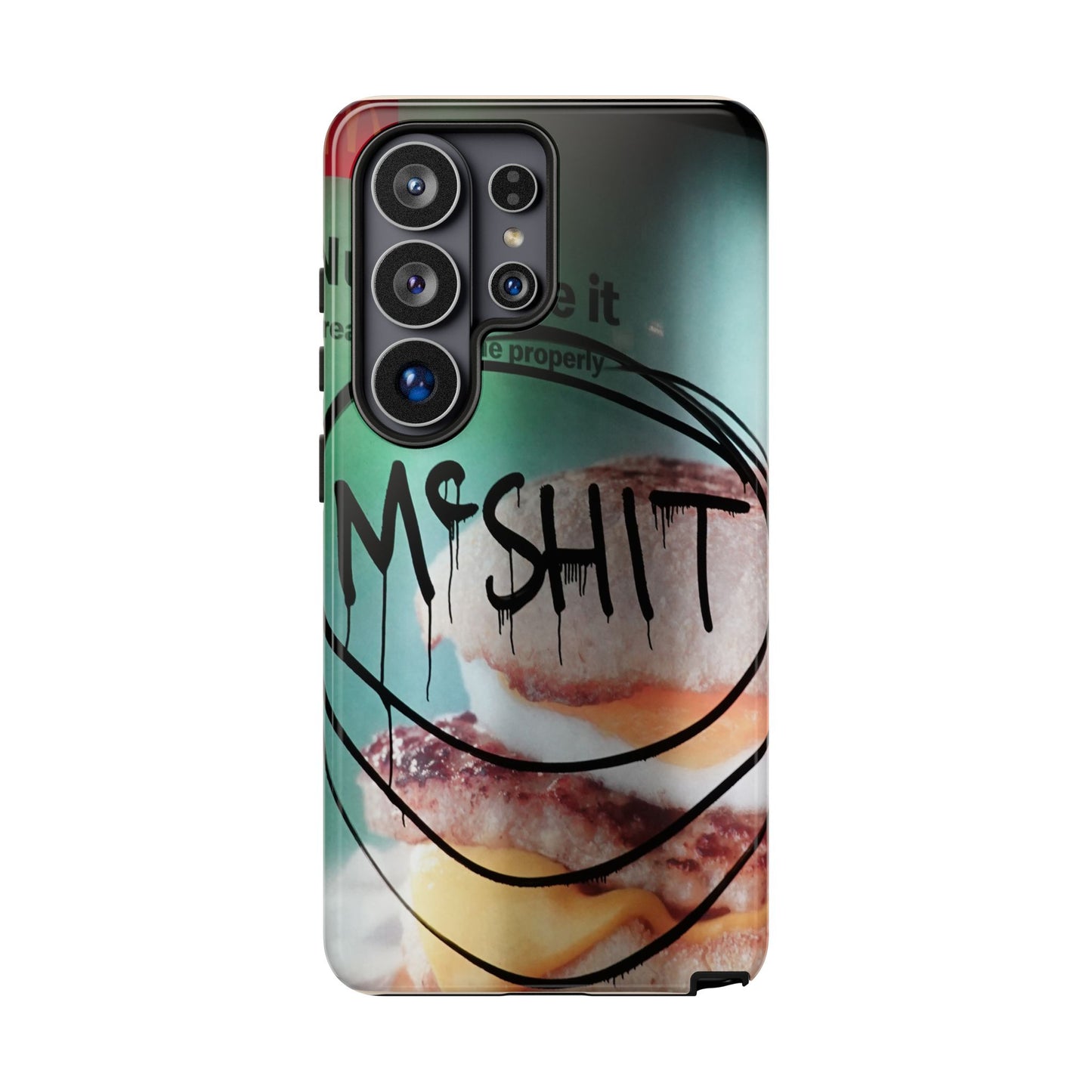 Phone Case — Grunge 'Misfit' Cheeseburger Design