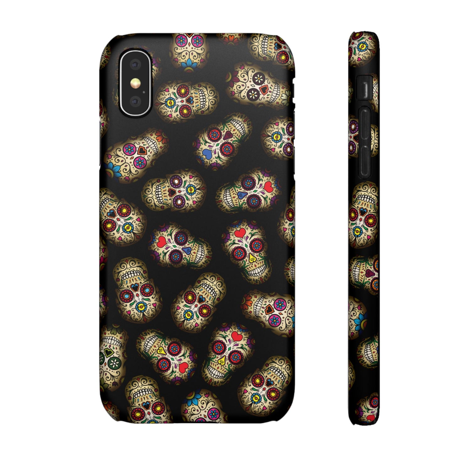 Sugar Skull — Day of the Dead Floral Slim Case for Apple iPhone, Samsung Galaxy and Google Pixel.