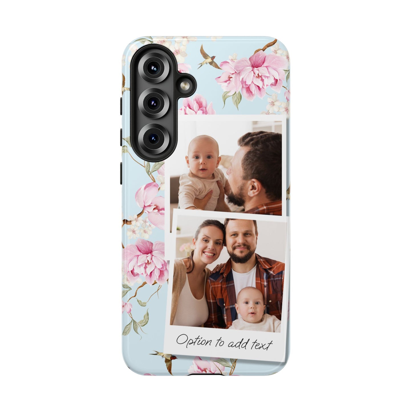 Two image Personalised Floral Photo Collage Tough Case — Personalised Family Phone Case