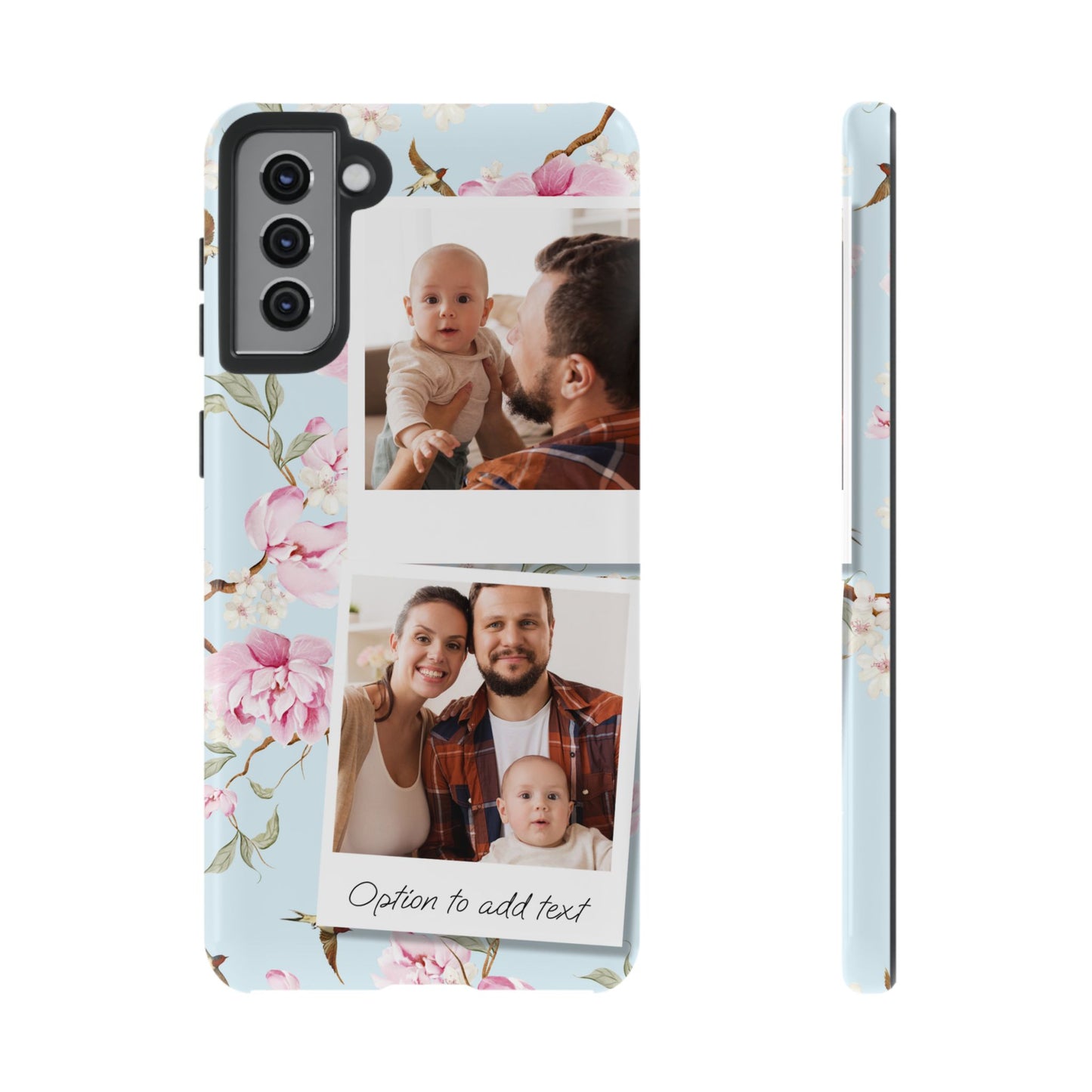 Two image Personalised Floral Photo Collage Tough Case — Personalised Family Phone Case