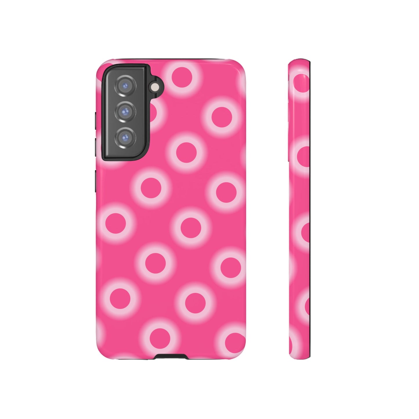 Pink Retro Dot Tough Phone Case