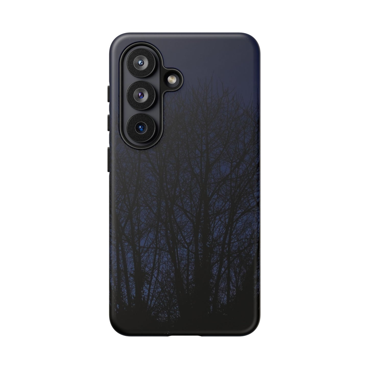 Night Forest Phone Case — Dark Tree Silhouette Protective Tough Case