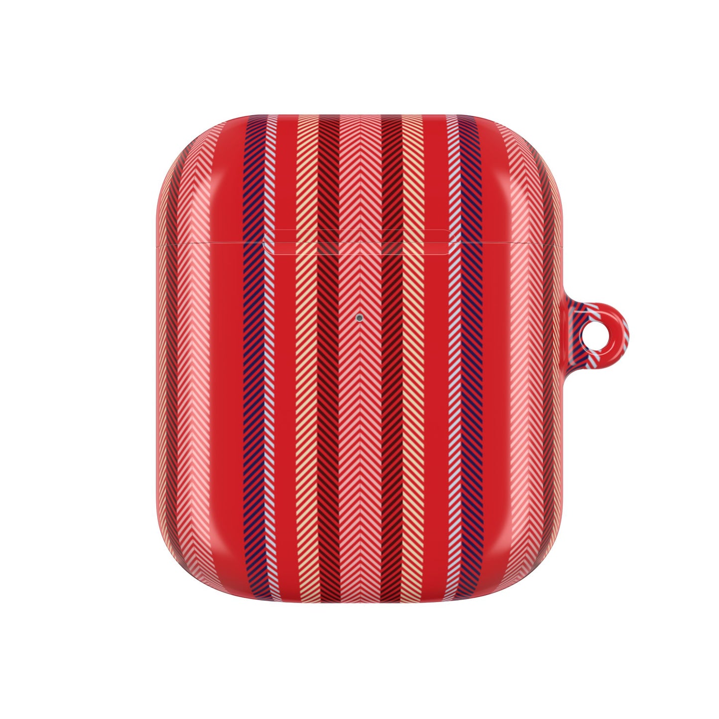 Striped Red AirPod Case - Protective Patterned Charging Case