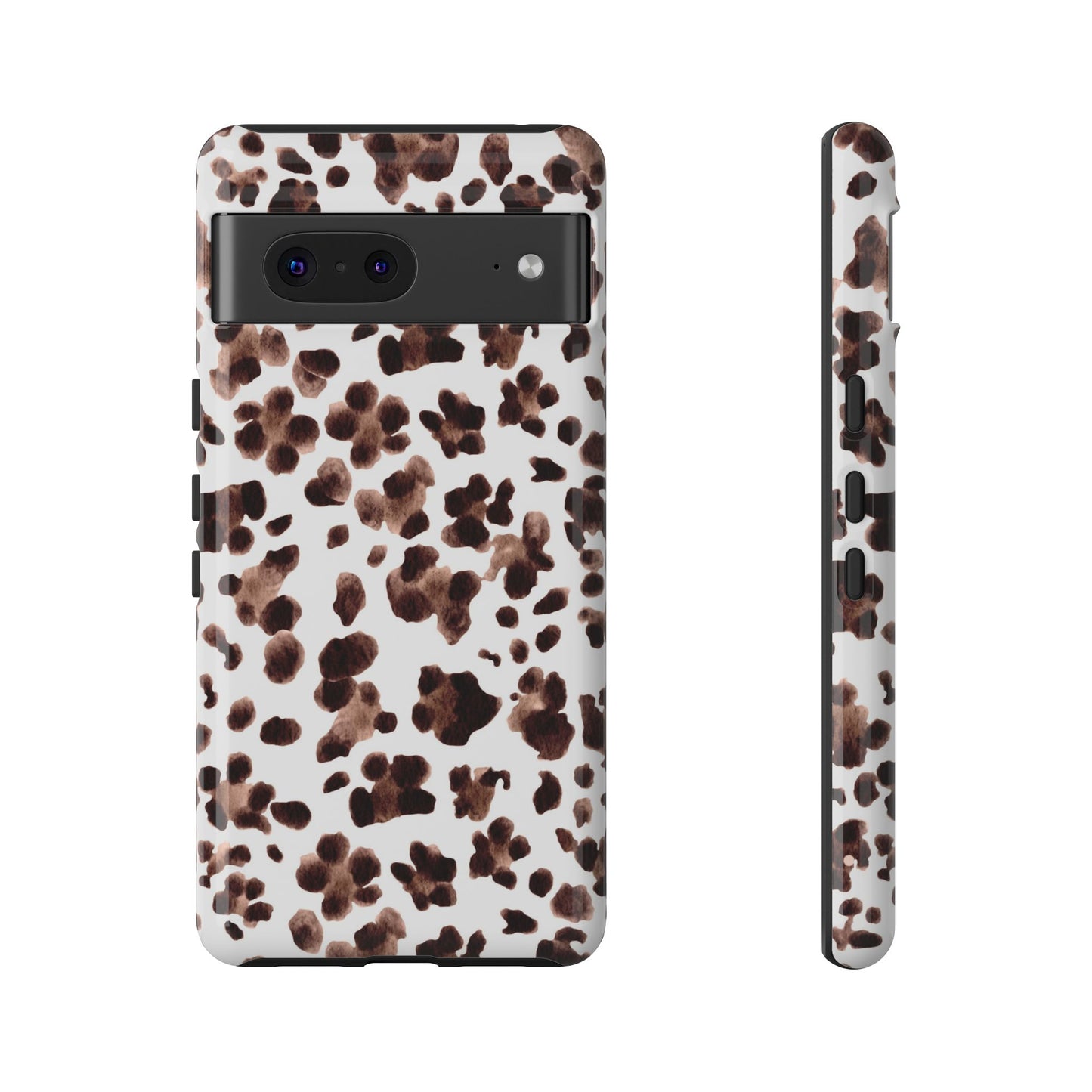 Brown Cowhide Print Phone Case — Tough Protective iPhone Cover