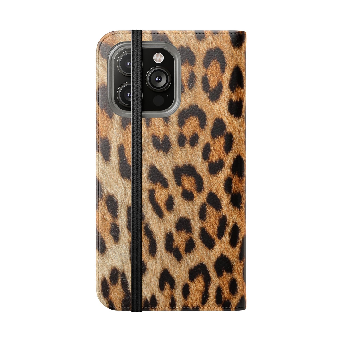 Leopard Fur Flip Phone Case — Leopard Fur Wallet Cover