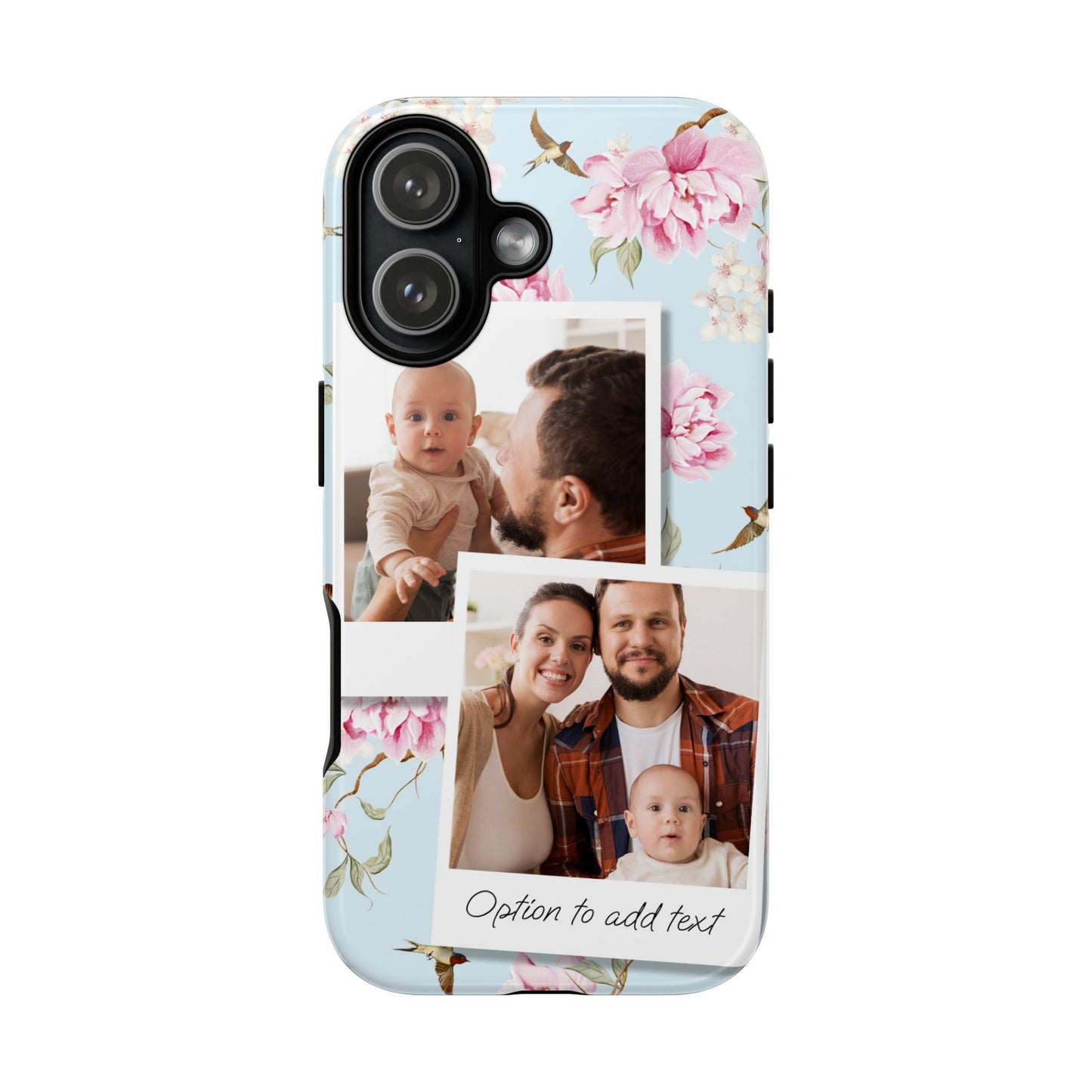 Two image Personalised Floral Photo Collage Tough Case — Personalised Family Phone Case