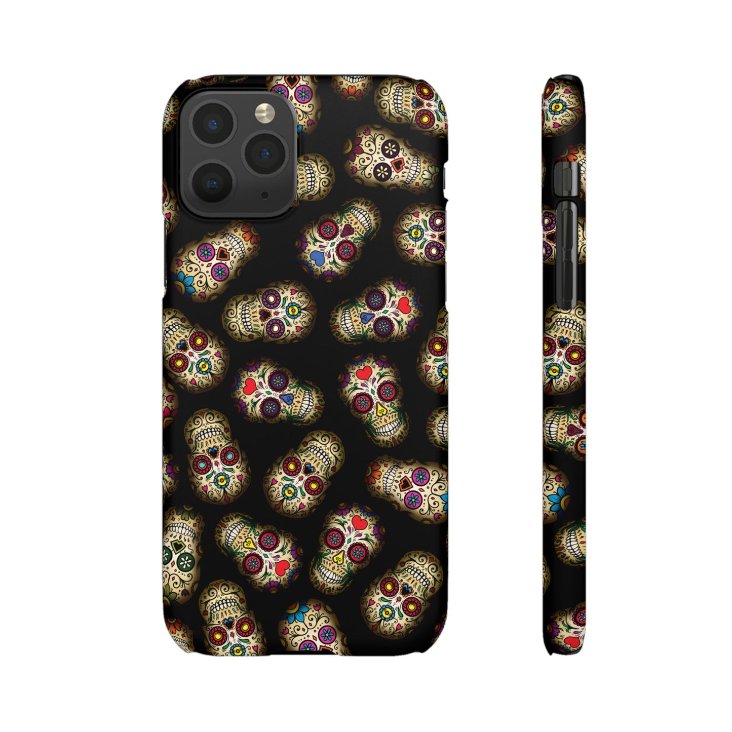 Sugar Skull — Day of the Dead Floral Slim Case for Apple iPhone, Samsung Galaxy and Google Pixel.