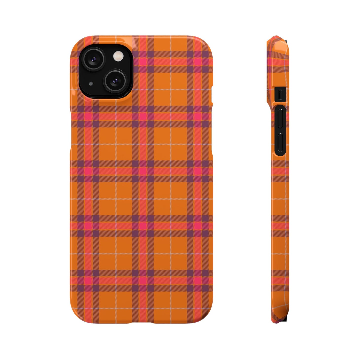 Orange Plaid Snap Phone Case — Autumn Plaid Phone Case