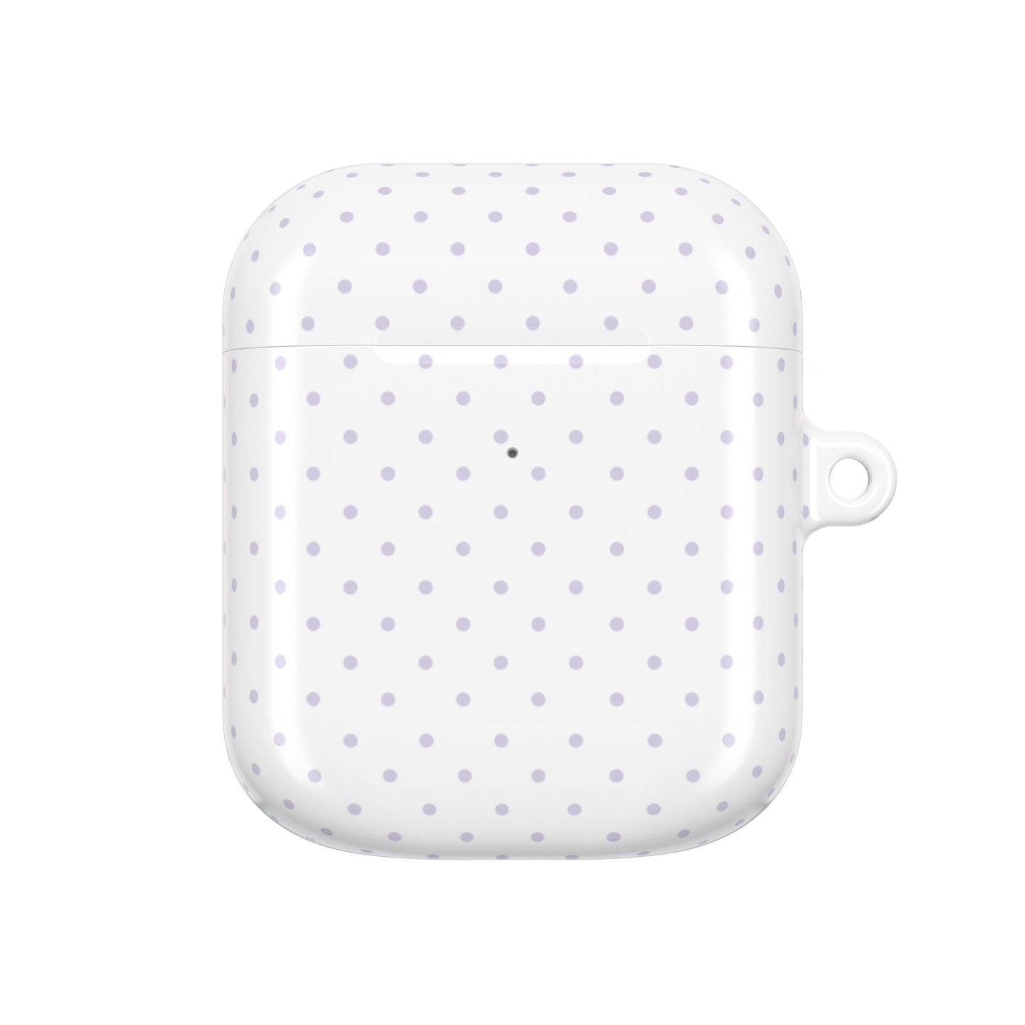 White and Violet Pastel Polka Dot AirPod Case — Classic Pastel White and Violet Polka Dot Protective Cover