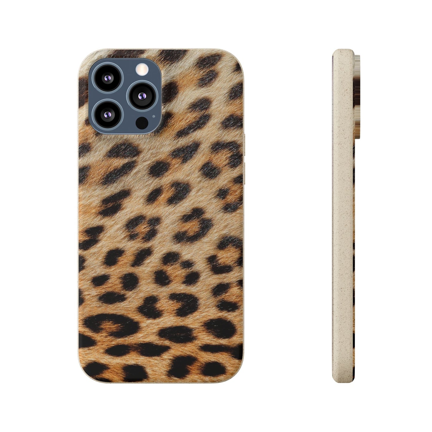 Leopard Print Biodegradable Phone Case — Eco-Friendly Animal Print Phone Cover for Apple iPhone and Samsung Galaxy.