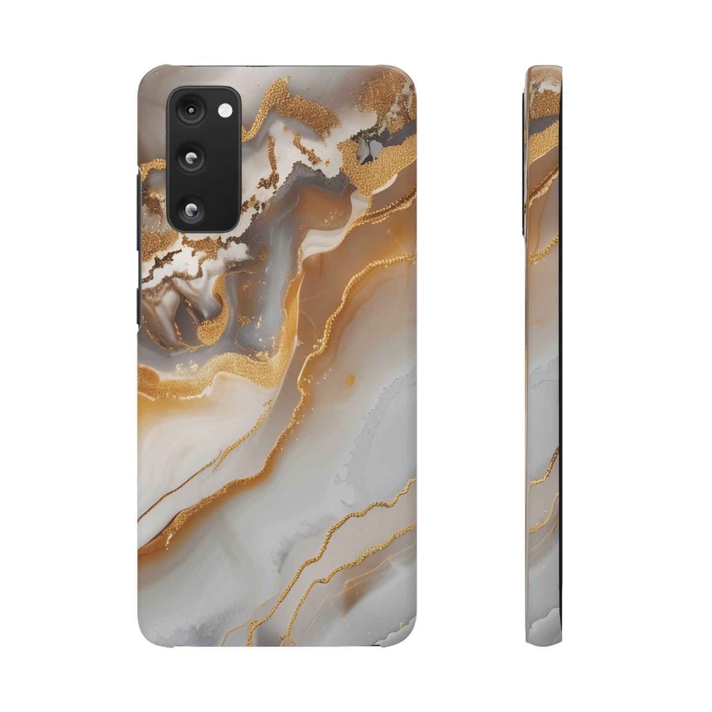 Gold Agate Phone Case – Marble Geode Snap Case
