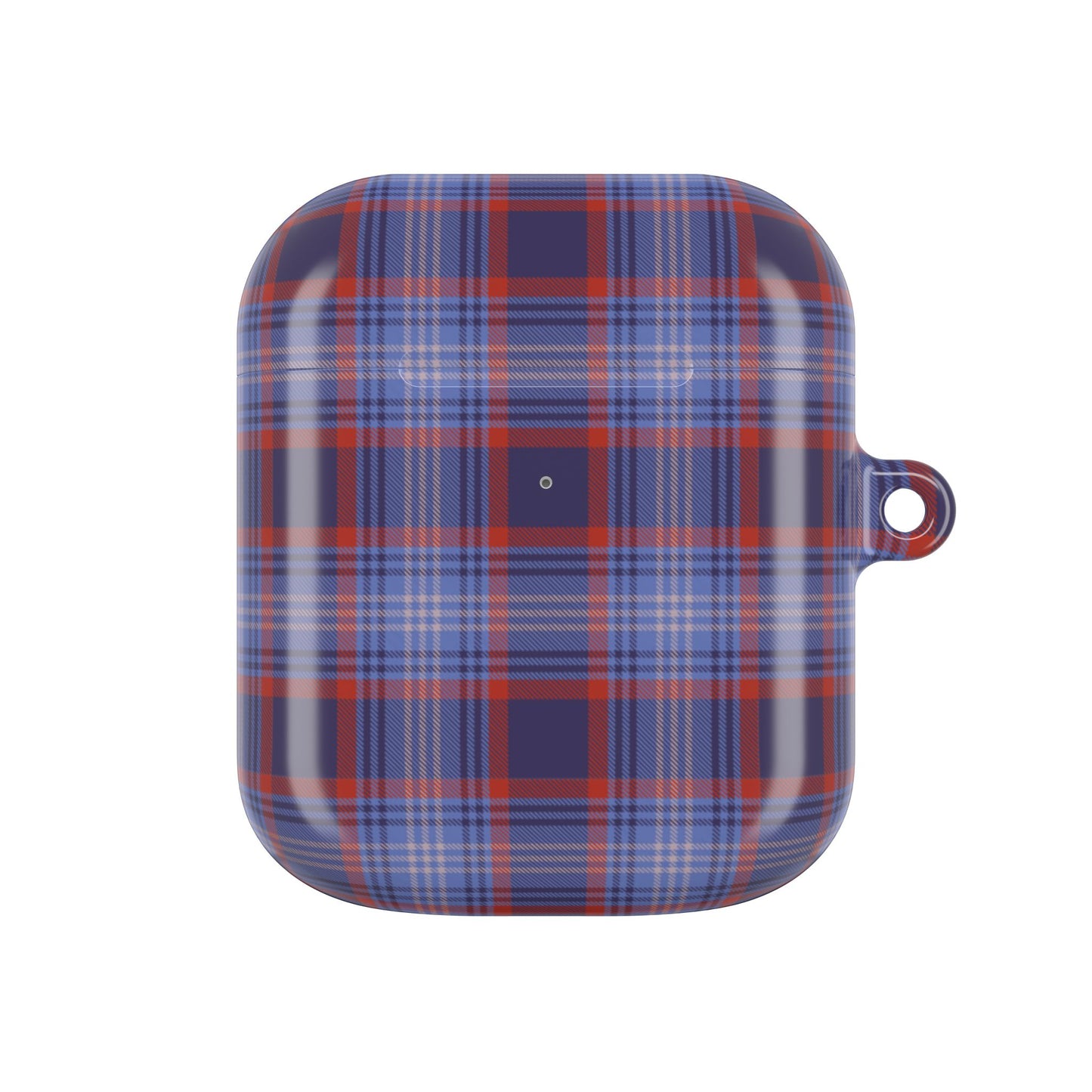 Red and Blue Tartan AirPod Case — Classic Red Blue Plaid Protective Cover