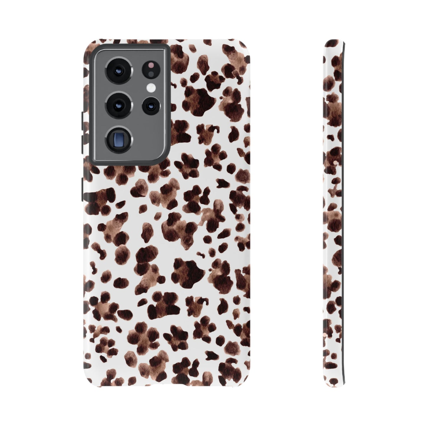 Brown Cowhide Print Phone Case — Tough Protective iPhone Cover
