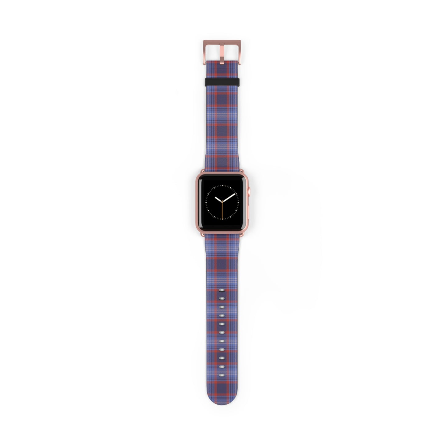 Apple Watch band in blue and red plaid, classic tartan strap, preppy style, perfect everyday band for men and women