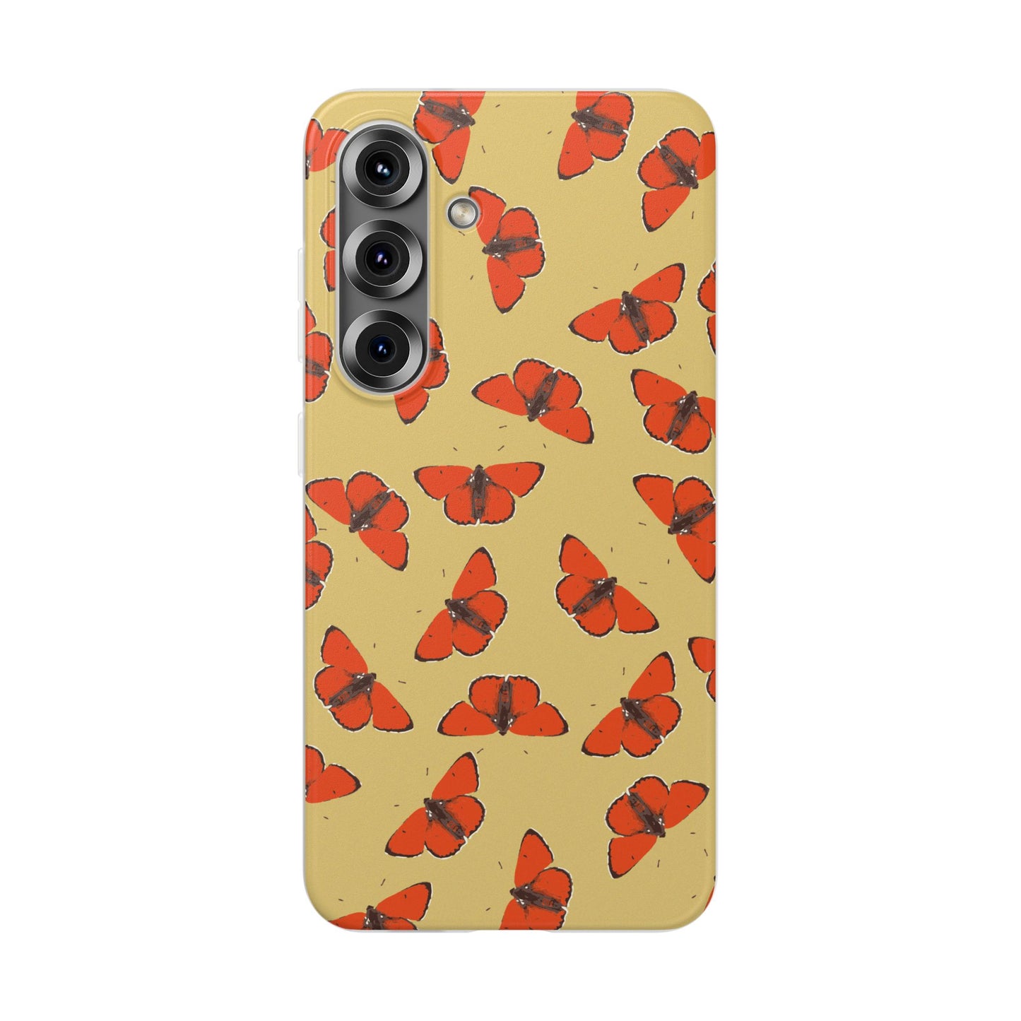 Butterfly Pattern Flexi Phone Case for Apple iPhone and Samsung Galaxy.