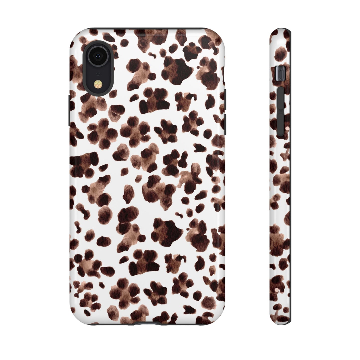 Brown Cowhide Print Phone Case — Tough Protective iPhone Cover