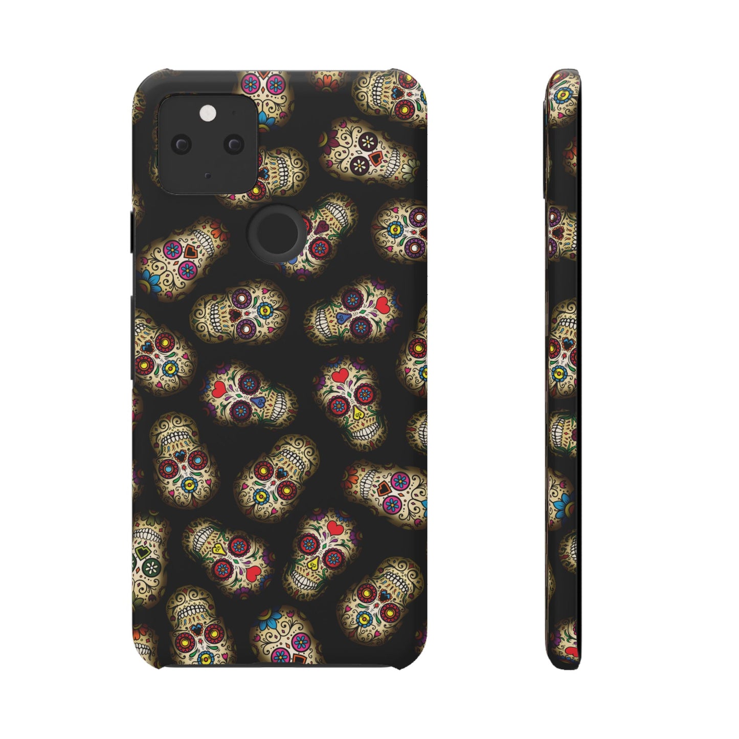 Sugar Skull — Day of the Dead Floral Slim Case for Apple iPhone, Samsung Galaxy and Google Pixel.