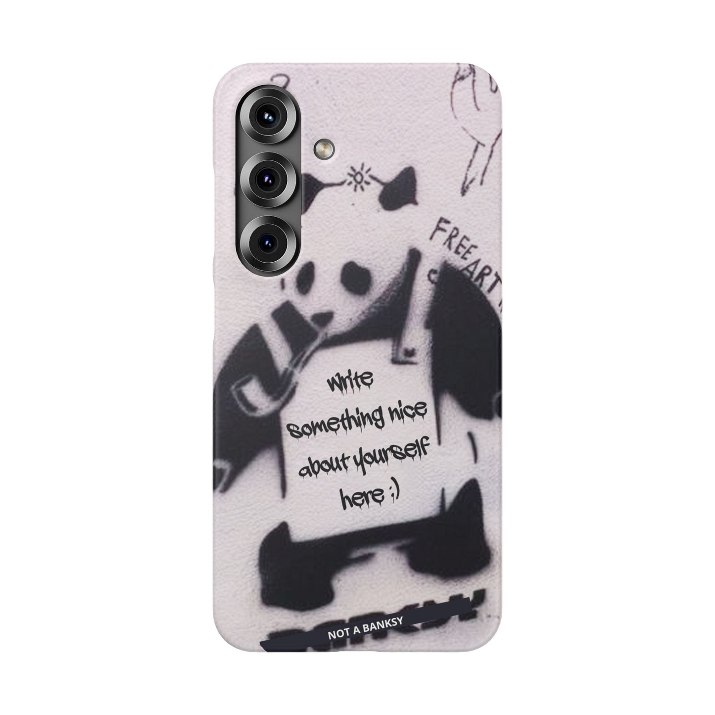 Personalised Panda Stencil Phone Case for Apple iPhone, Samsung Galaxy and Google Pixel.