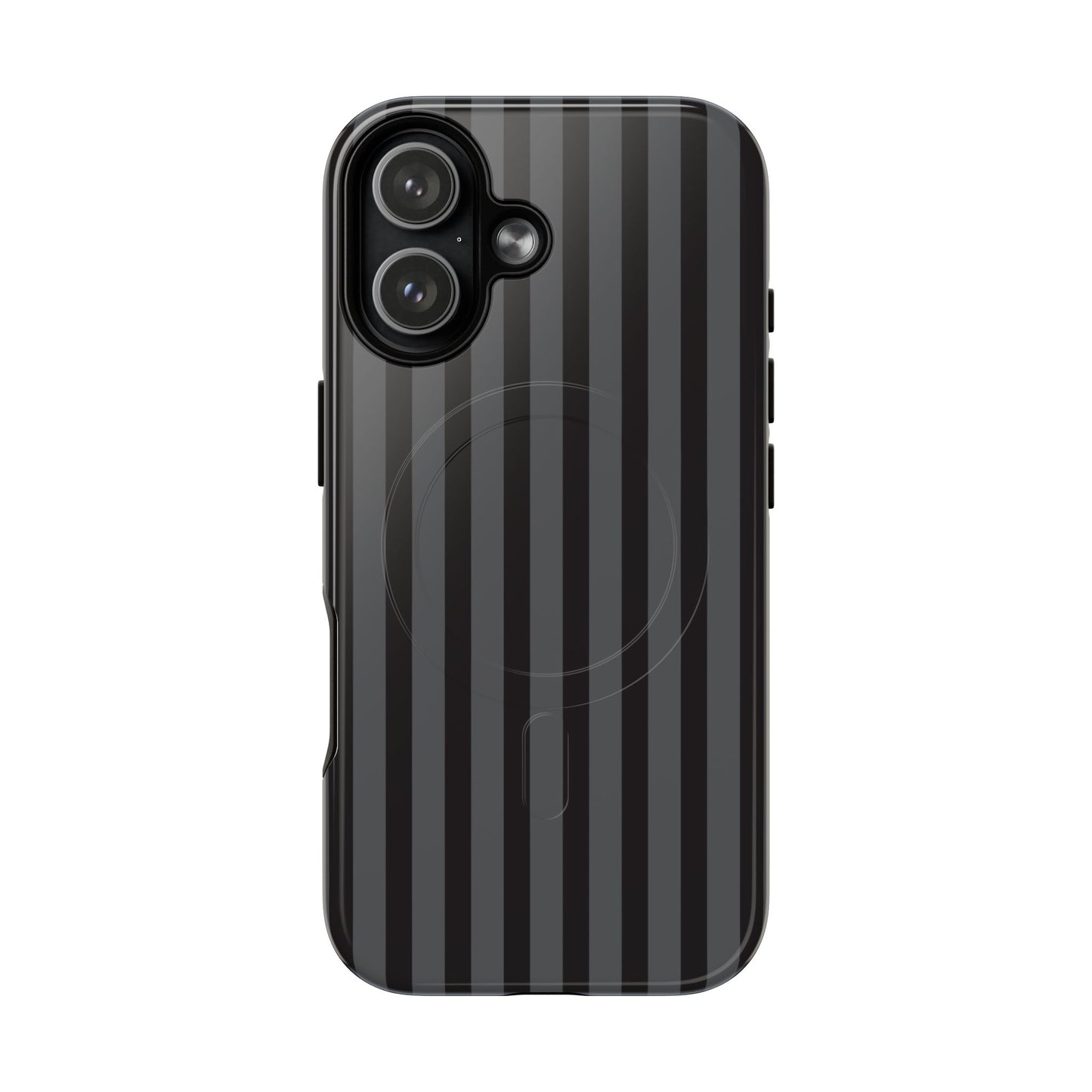Magnetic Tough Phone Case — Black Stripe Protective Cover