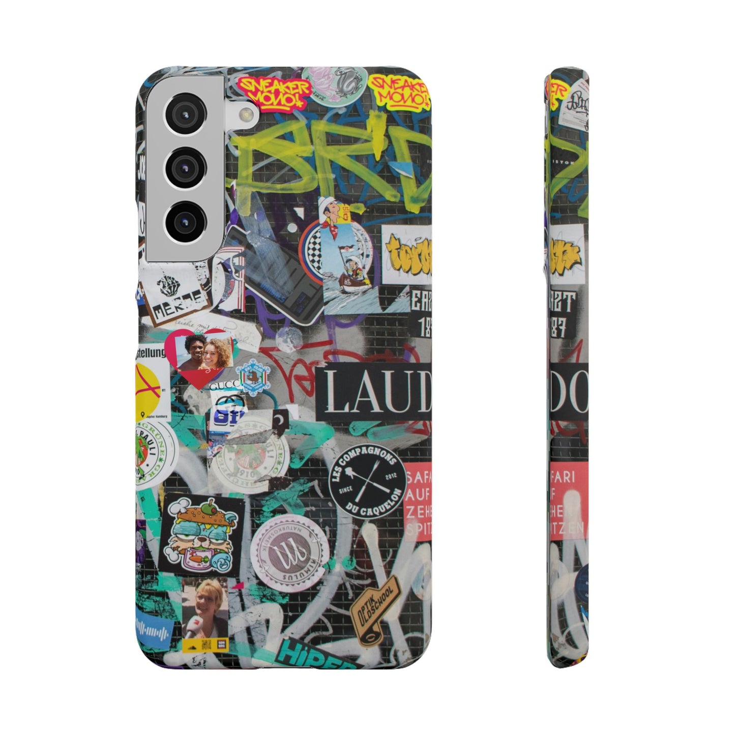 Sticker Bomb Personalised Graffiti Slim Phone Case for Apple iPhone, Samsung Galaxy and Google Pixel.