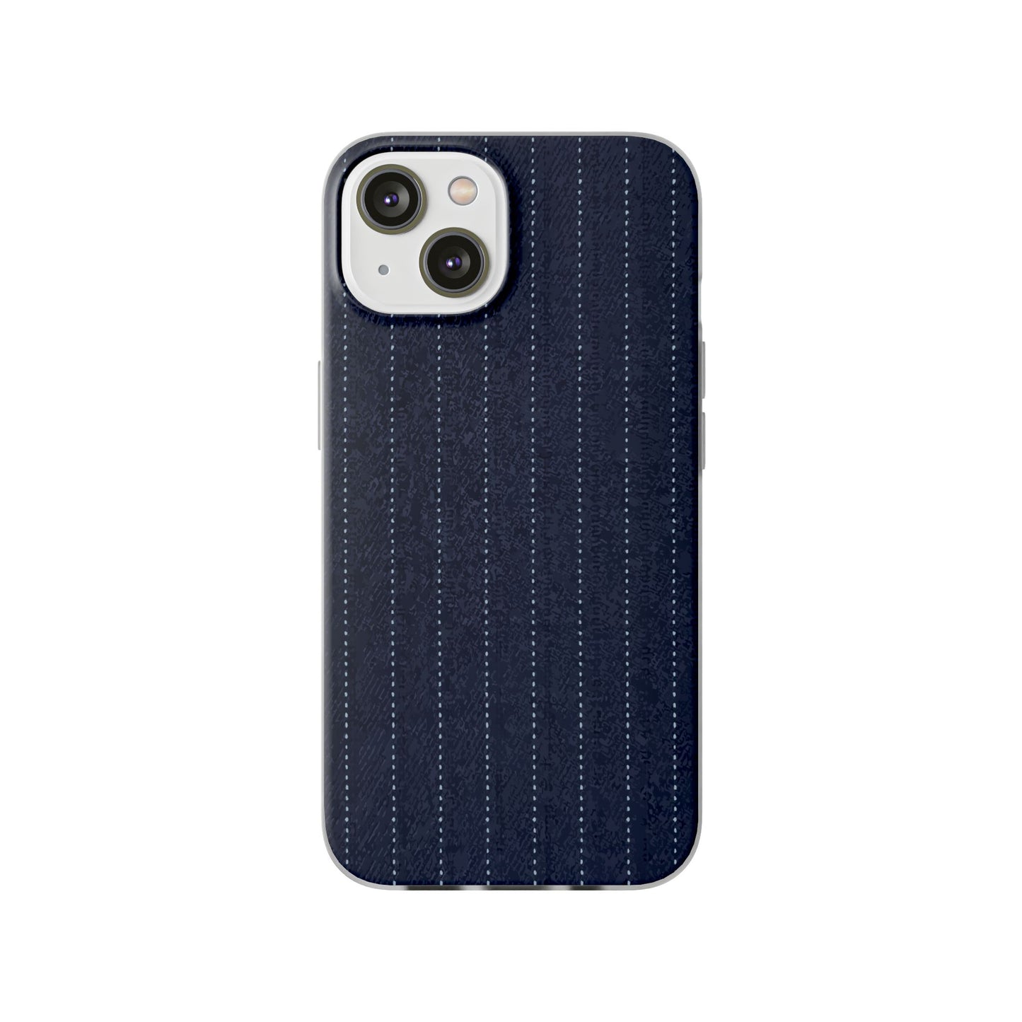 Navy Pinstripe Flexi Phone Case for Apple iPhone, Samsung Galaxy.