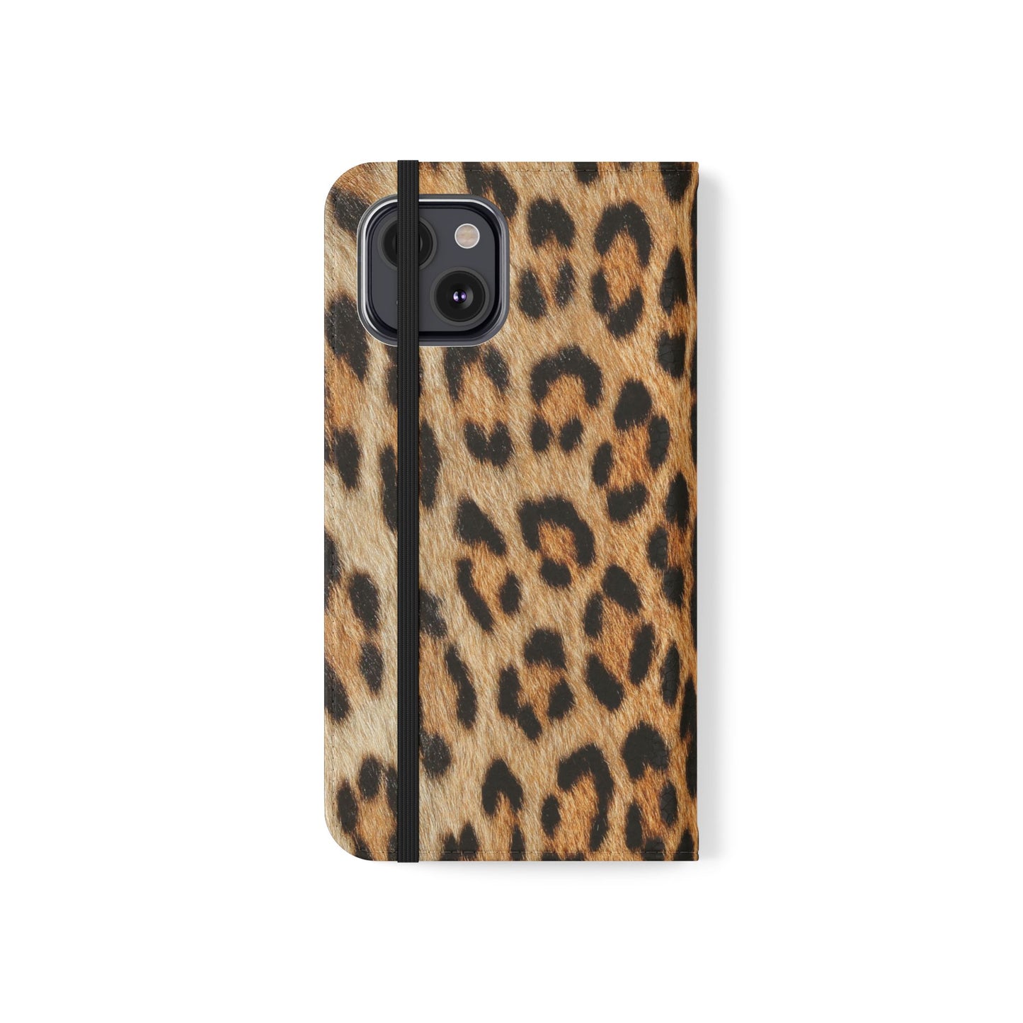 Leopard Fur Flip Phone Case — Leopard Fur Wallet Cover